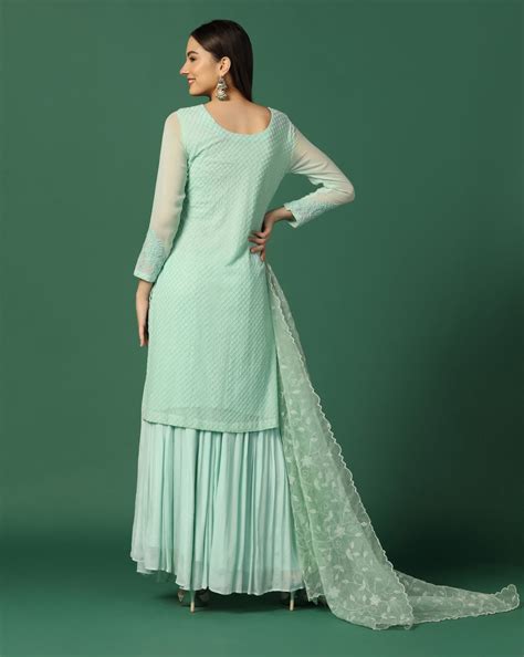 Pista Green Sharara Set – Gyans