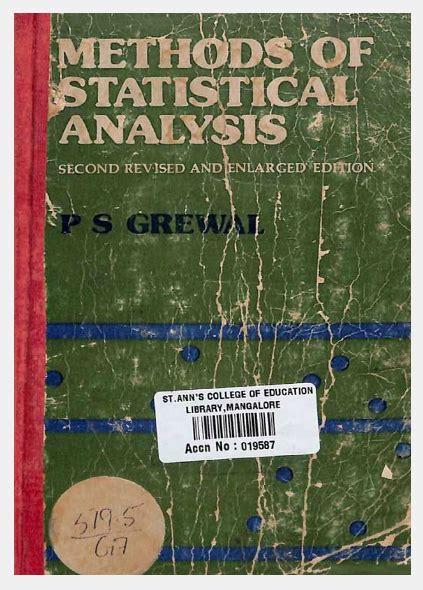 Methods Of Statistical Analysis
