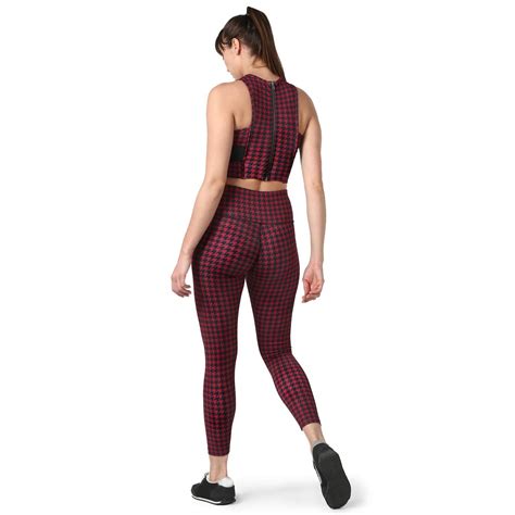 Buy Silvertraq Women's Hounds Tooth Padded Moto Crop Top at Amazon.in