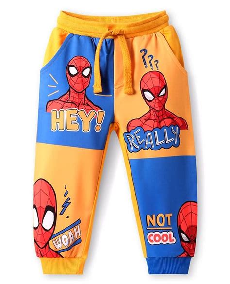 Babyhug Marvel Terry Knit Full Length Lounge Pants With Spider Man ...