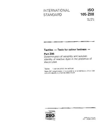ISO 105-Z08:1995, Textiles - Tests for colour fastness - Part Z08 ...