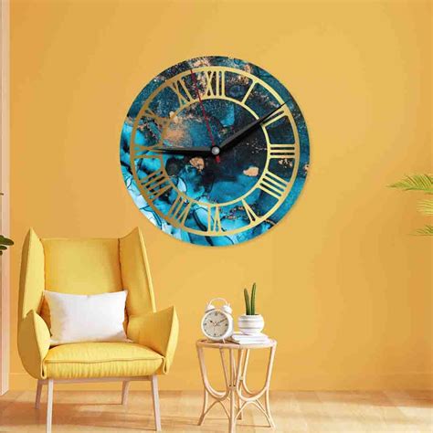 Resin Textured Acrylic Wall Clock – Orbiz Creativez