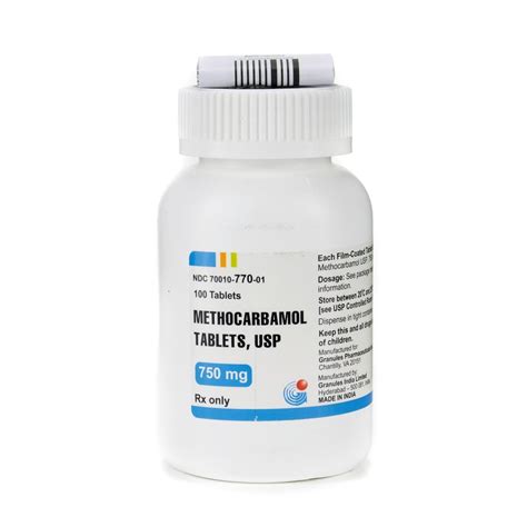 Methocarbamol, 750mg, 100 Tablets/Bottle | McGuff
