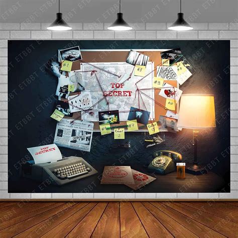 Amazon.com : EMDSPR Detective Backdrop, 7x5ft Agent Spy Theme Top ...