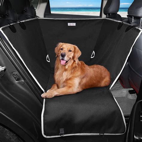 njnj Dog Car Seat Cover for Back Seat - Waterproof Dog Half Hammock for ...