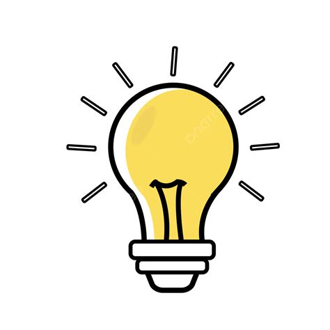 Cartoon Light PNG Transparent, Light Cartoon, Glowing Bulb Illustration ...