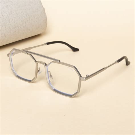 Buy Commando Silver Clear Edition Octagon Sunglasses - Modern Eye ...