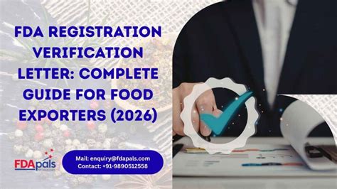 FDA Registration Verification Letter | Complete Guide for Exporters (2026)