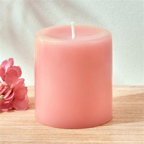 Buy Colour Refresh Rose Scented Pillar Candle from Home Centre at just ...