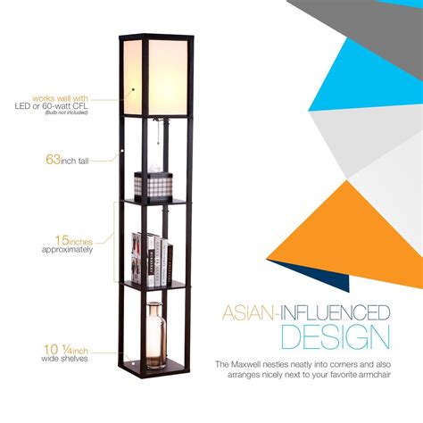 Brightech Floor Lamp With Shelves