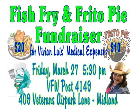 ??FISH FRY & FRITO PIE??FUNDRAISER , VFW Post 4149 - Midland, TX, 27 ...