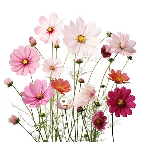 Beautiful Cosmos Flowers Blooming In Garden, Detail, Flower, Summer PNG ...