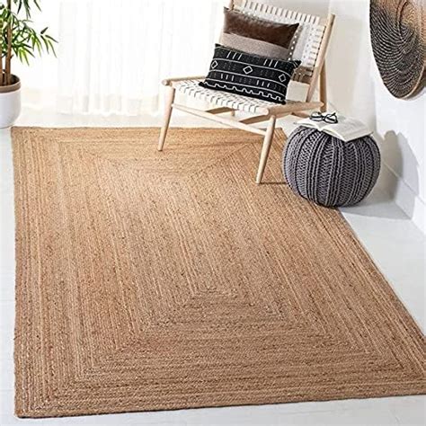Buy HOMDECLOYAL Jute Braided Natural Rectangular Rug - Hand Woven ...