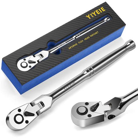 Snapklik.com : YIYEIE 3/8" Drive Flex Head Ratchet, 72 Tooth Swivel ...