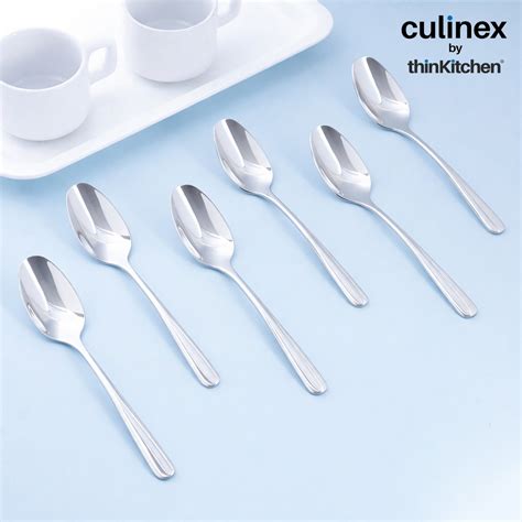 Buy Culinex By Thinkitchen Dora Tea Spoon Mirror Finish Set Of 6 Online ...