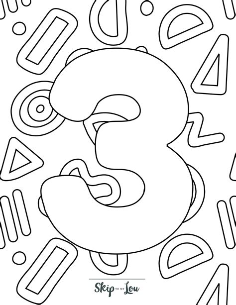 Number Coloring Pages - Free Printable Numbers to Color | Skip To ...