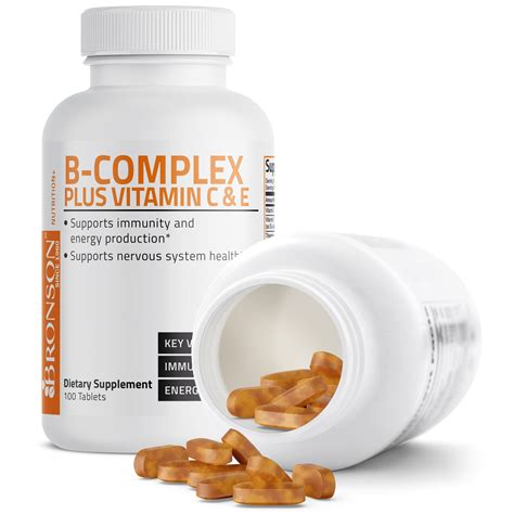 Vitamin B-Complex with Vitamins C and E - 100 Tablets | Vitamins & Supplements | Bronson ...