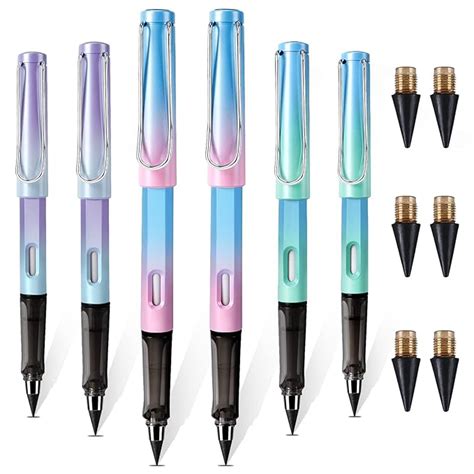 HULIPARK 6 Pcs Everlasting Pencils, Infinity Pencil with Eraser ...