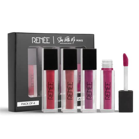 RENEE Stay With Me Minis Matte Liquid Lipsticks Combo of 4, 2 ml each ...