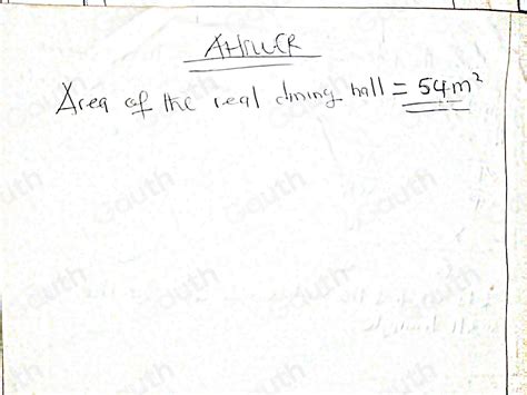 Solved: A scale drawing for a restaurant is shown below. In the drawing ...