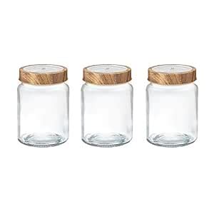 Buy Treo By Milton Woody Radius Storage Glass Jar, Set of 3, 310 ml ...