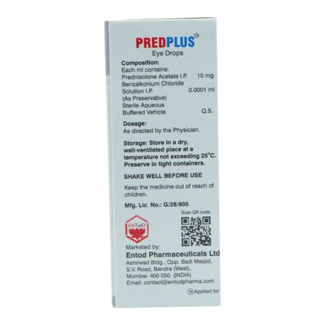 Predplus 10 Eye Drops 10 ml Price, Uses, Side Effects, Composition ...