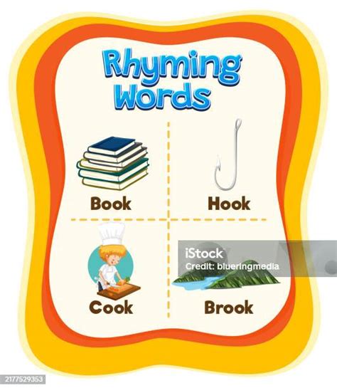 Illustration Of Rhyming Words For Kids Ilustrasi Stok - Unduh Gambar ...