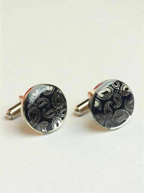 Blue Paisley Cufflinks