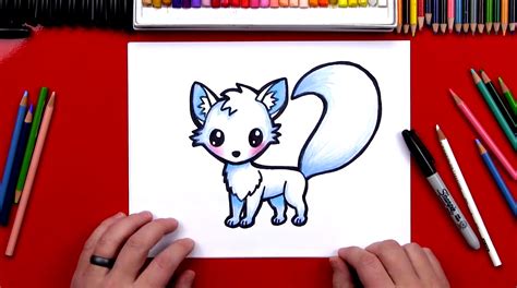 How To Draw An Arctic Fox - Art For Kids Hub — Free Drawing Lessons for Kids