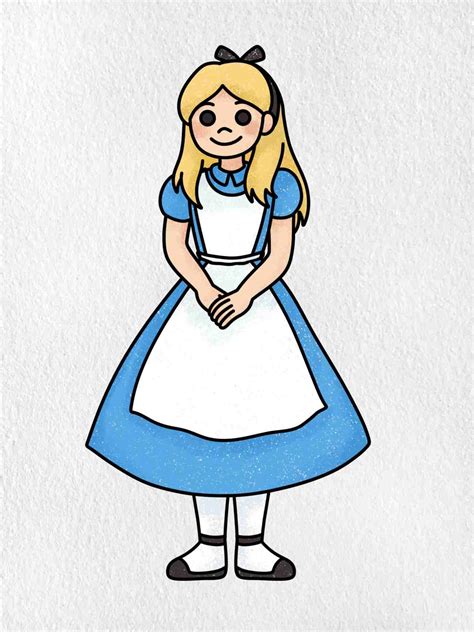 Alice In Wonderland Drawing Easy Step By Step