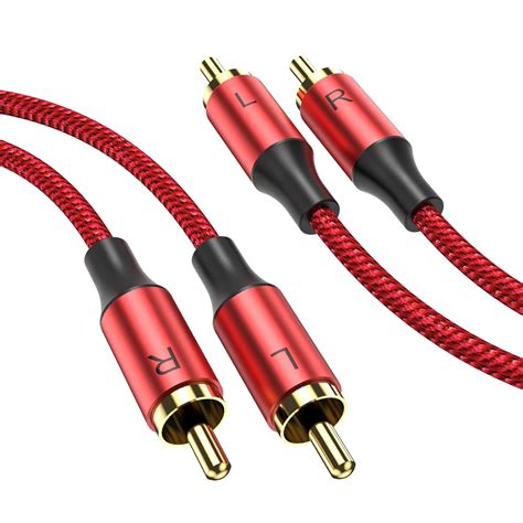 MOSWAG RCA Stereo Cable,2-Male to 2-Male RCA Audio Stereo Cable 10Ft/3M ...