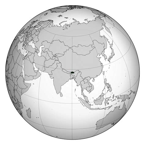 Large location map of Bhutan. Bhutan large location map | Vidiani.com | Maps of all countries in ...