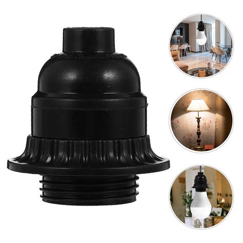 HONMEET Keyless E26 Light Socket Black Compact Design Easy to Use for ...