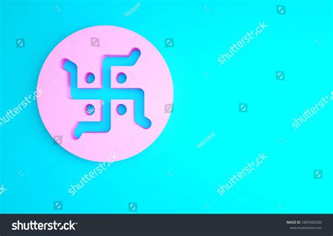 Pink Hindu Swastika Religious Symbol Icon Stock Illustration 1845505300 ...