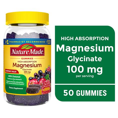 Nature Made High Absorption Magnesium Glycinate Bone & Heart Support ...