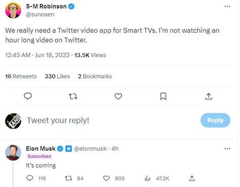 Twitter video app for Smart TVs is "coming," says Elon Musk – ThePrint ...