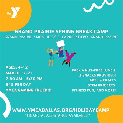 Grand Prairie Spring Break Camp, Grand Prairie Family YMCA, 17 March to ...
