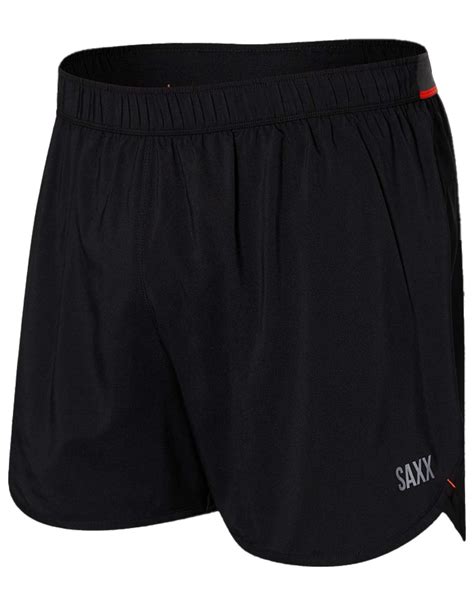 Saxx Underwear Hightail 2N1 Run Short 5" Black Trail running shorts : Snowleader