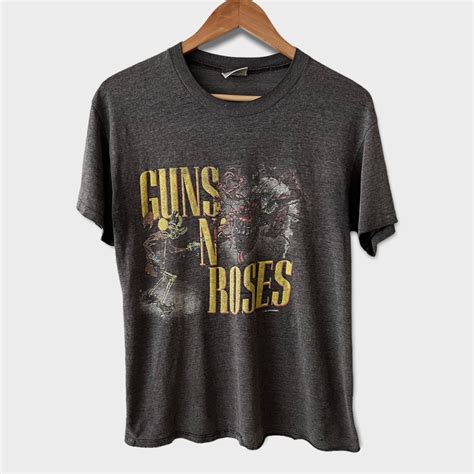 1987 Guns N Roses Vintage Tour Band Rock Tee Shirt 80… - Gem