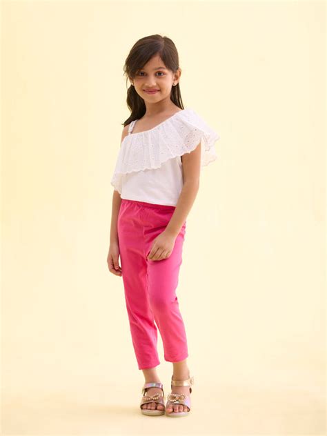 Light Rose Cotton Stretch Cropped Leggings – Go Colors India