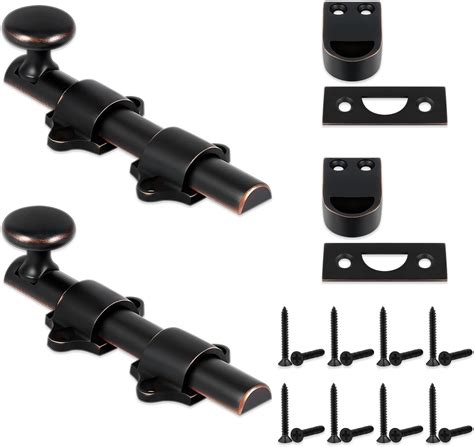 Tandefio 2 Pcs Dutch Door Bolt 4", Heavy Duty Solid Brass Slide Bolt ...