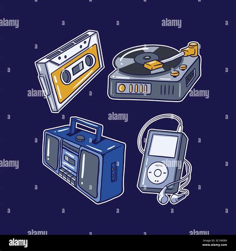 Music player mascot logo design vector with modern illustration concept ...