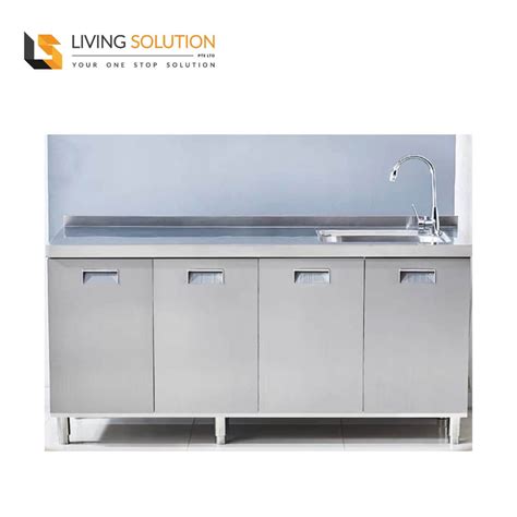 Modern Stainless Steel Kitchen Cabinet | Living Solution Singapore