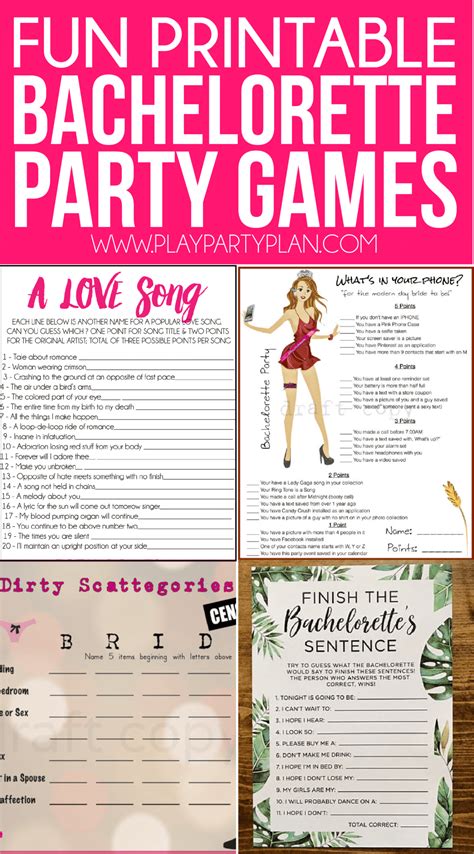 Printable Bachelorette Party Games - Printable And Enjoyable Learning
