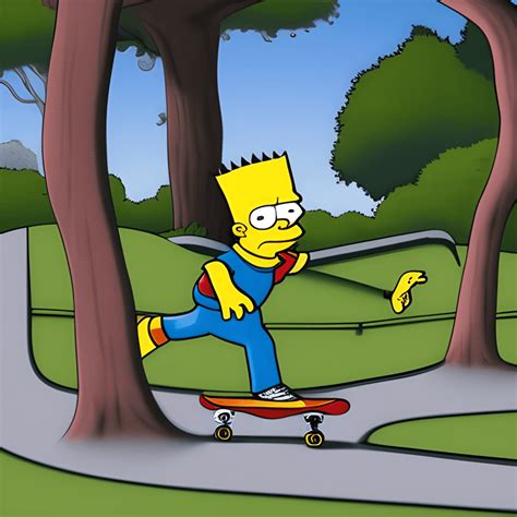 Bart Simpson Skateboarding