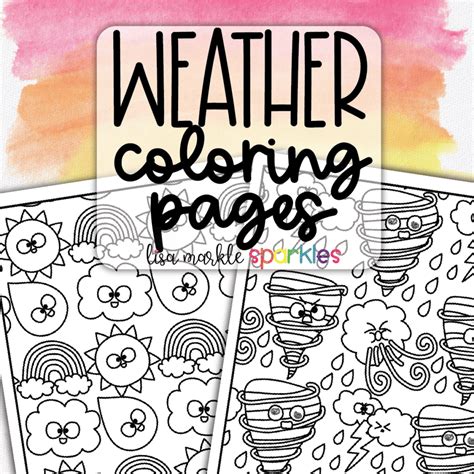 Free Weather Coloring Pages Printable PDF - Lisa Markle Sparkles Clipart and Graphic Design