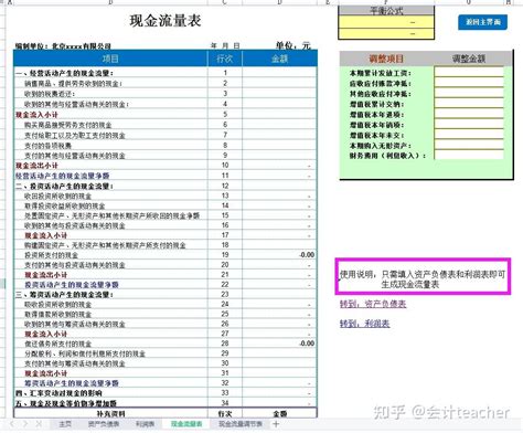 现金流量表自动生成模板-Excel现金流量表模板下载 免费版 - 安下载