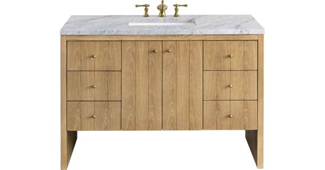 James Martin Vanities 435-V48-LNO-3CAR Hudson 48" Single Basin Ash Wood ...