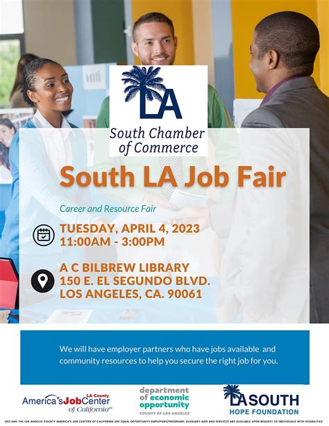 Los Angeles South Job & Community Resource Fair at A C Bilbrew Library ...