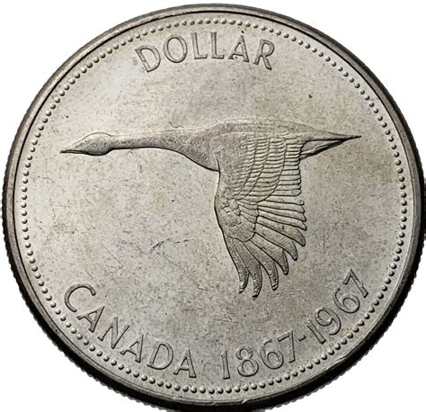 1967 Royal Canadian Mint 1 Dollar Canada Silver Coin. Centennial ...